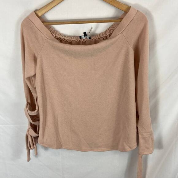 1.State Womens Tie-Sleeve Knit Blouse Blush Pink Size Small - Picture 2 of 6